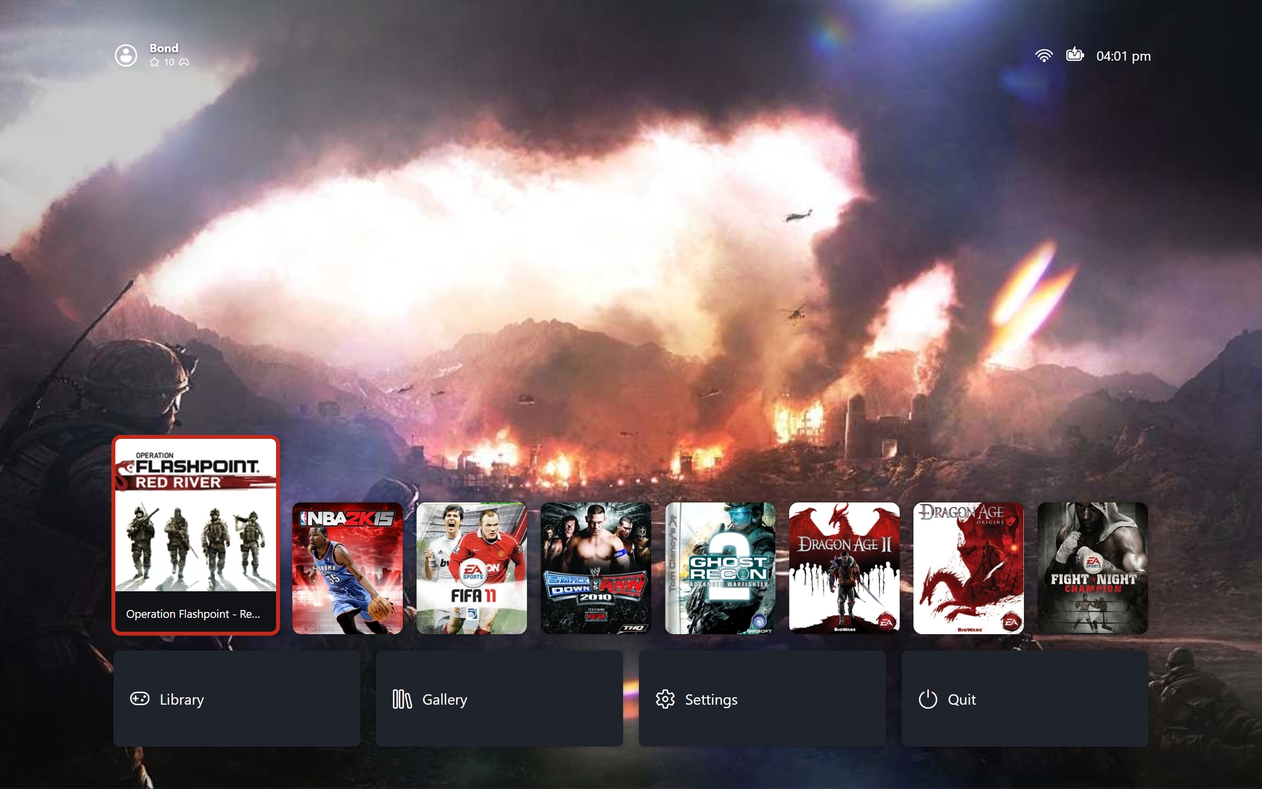 Dashboard  -  dynamic background and header stats
