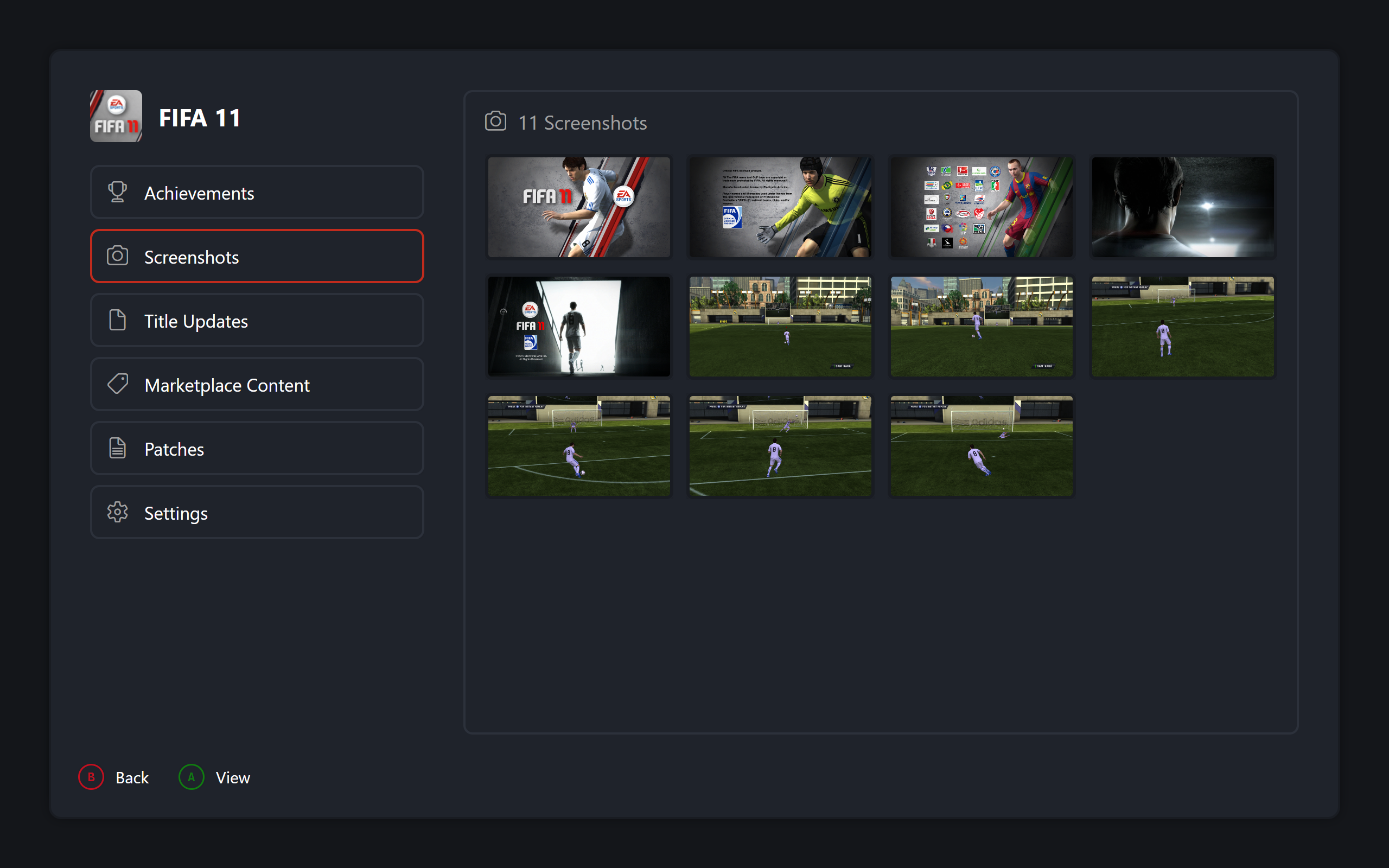 Game details  -  screenshots pane